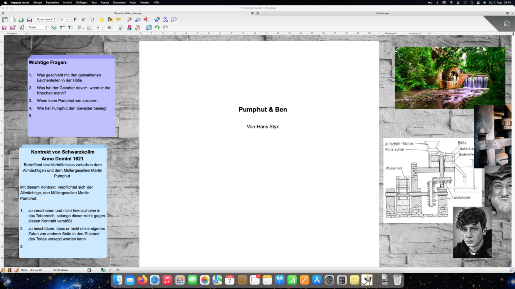 Screenshot der Papyrus-App